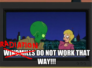 Radiation do not work that way